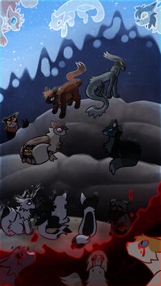 Lined scene with many characters and shading 6 Jul 2025